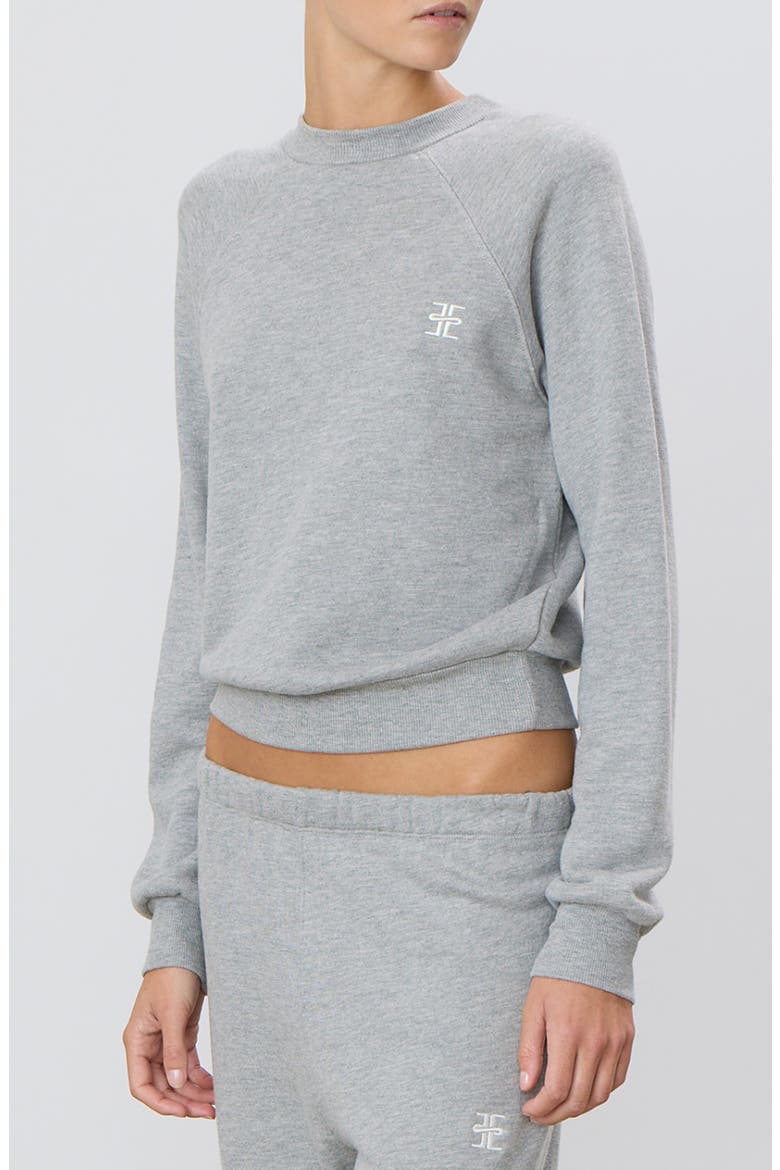Shrunken Raglan Sweatshirt, Alternate, color, HEATHER GREY