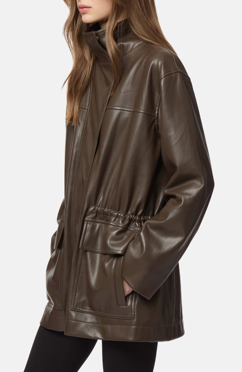 Apparis Edie Faux Leather Parka, Alternate, color, Deep Brown