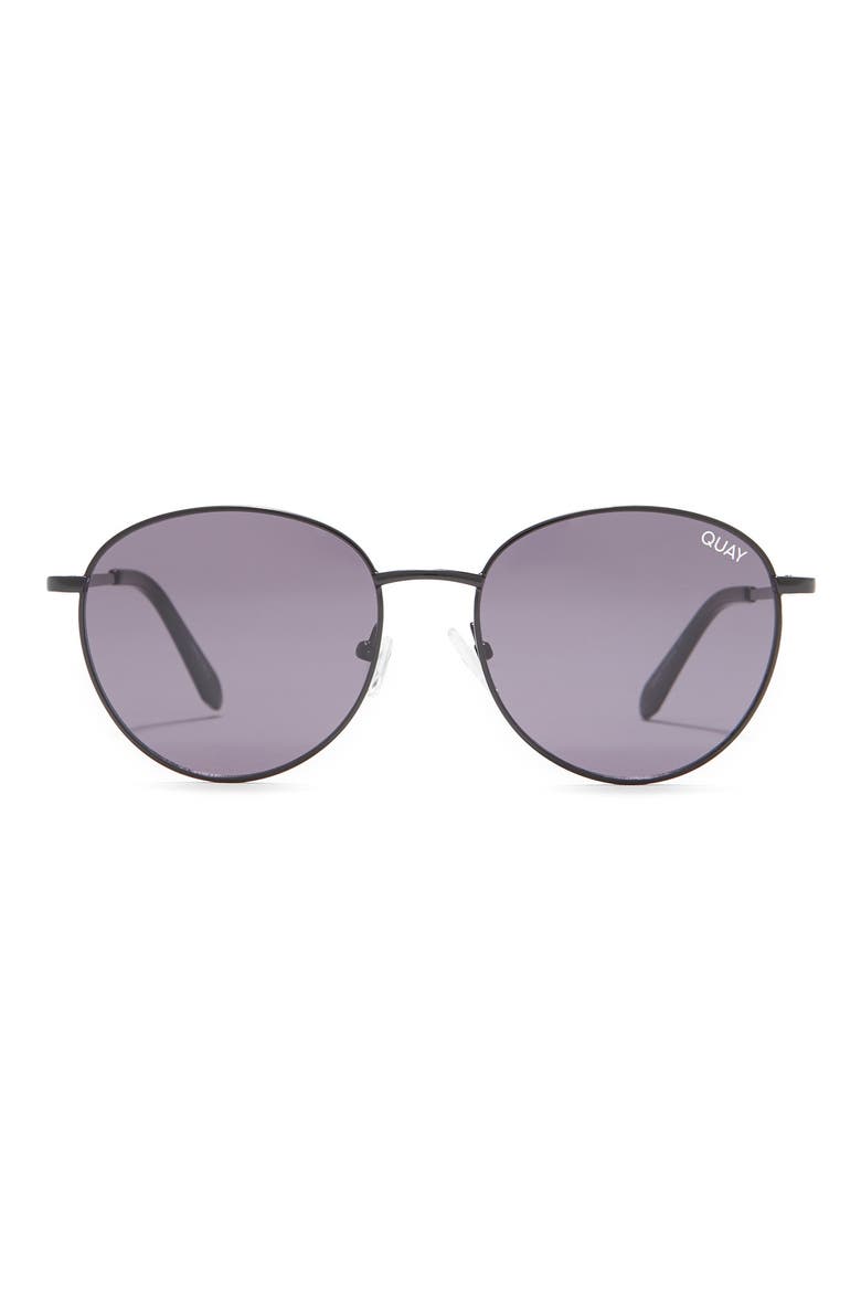 Australia 50mm Loop Me In Round Sunglasses, Main, color, BLACK