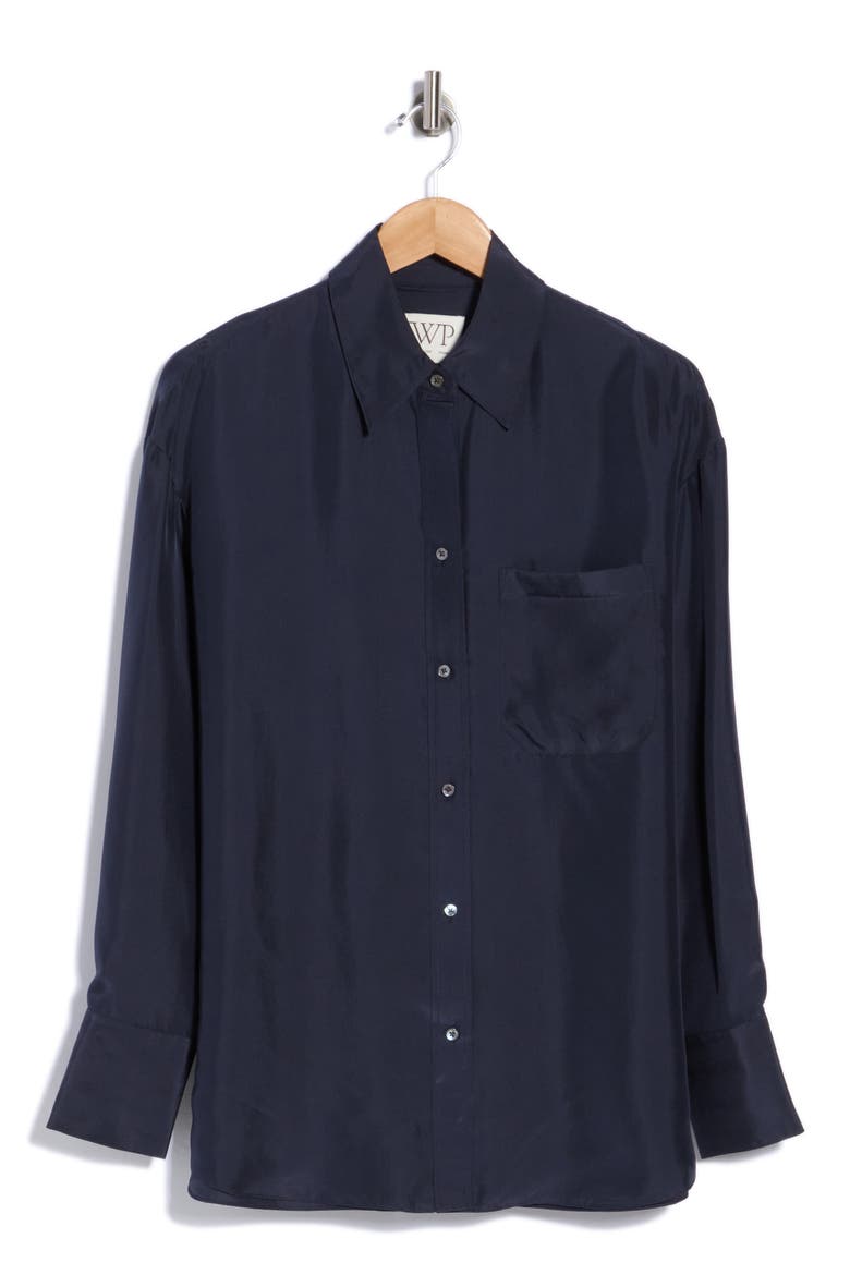 Big Joe Silk Shirt, Main, color, MIDNIGHT