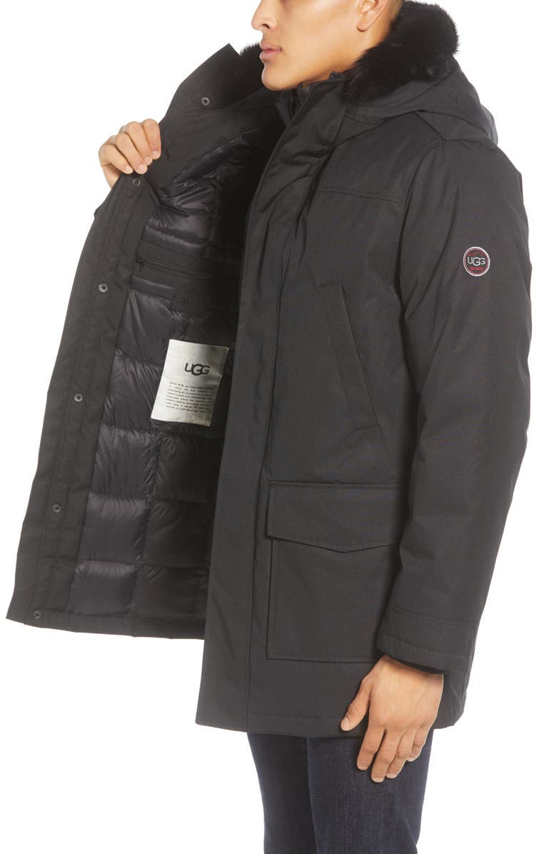 UGG<sup>®</sup> Butte 3-in-1 Down Parka with Genuine Shearling Trim, Alternate, color,