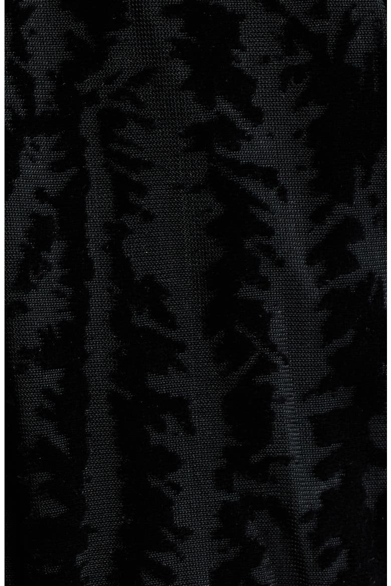 Efilo Long Sleeve Burnout Dress, Alternate, color, BLACK
