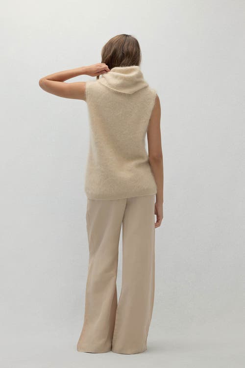 Naked Cashmere Chiara Sleeveless Turtleneck Sweater In Brown