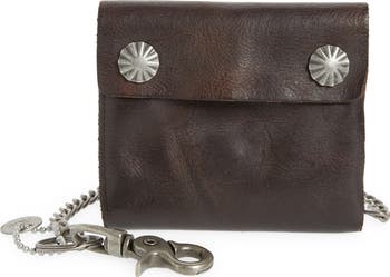 Double RL Concho Leather Chain Wallet | Nordstrom