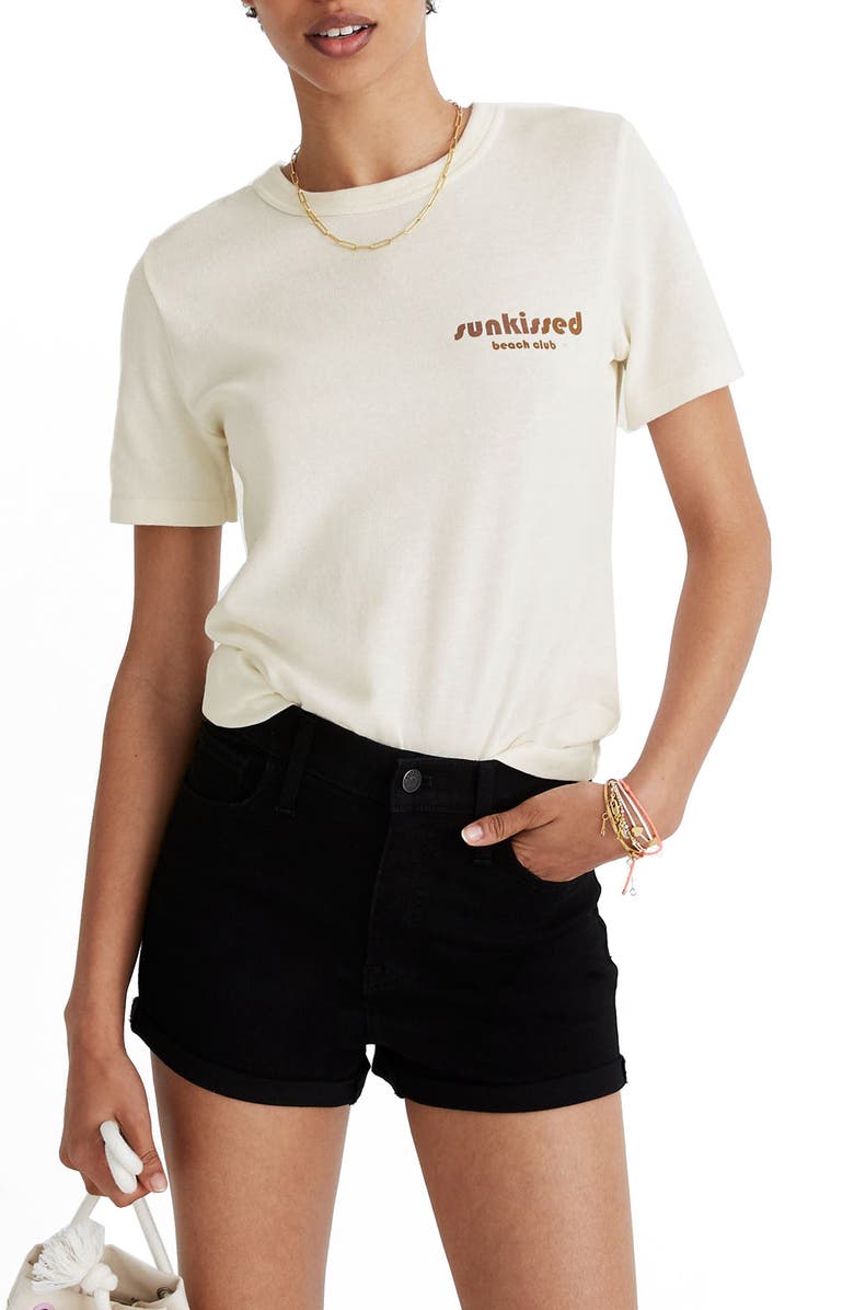 Madewell Tomboy Sunkissed Beach Club Graphic Tee, Main, color, 