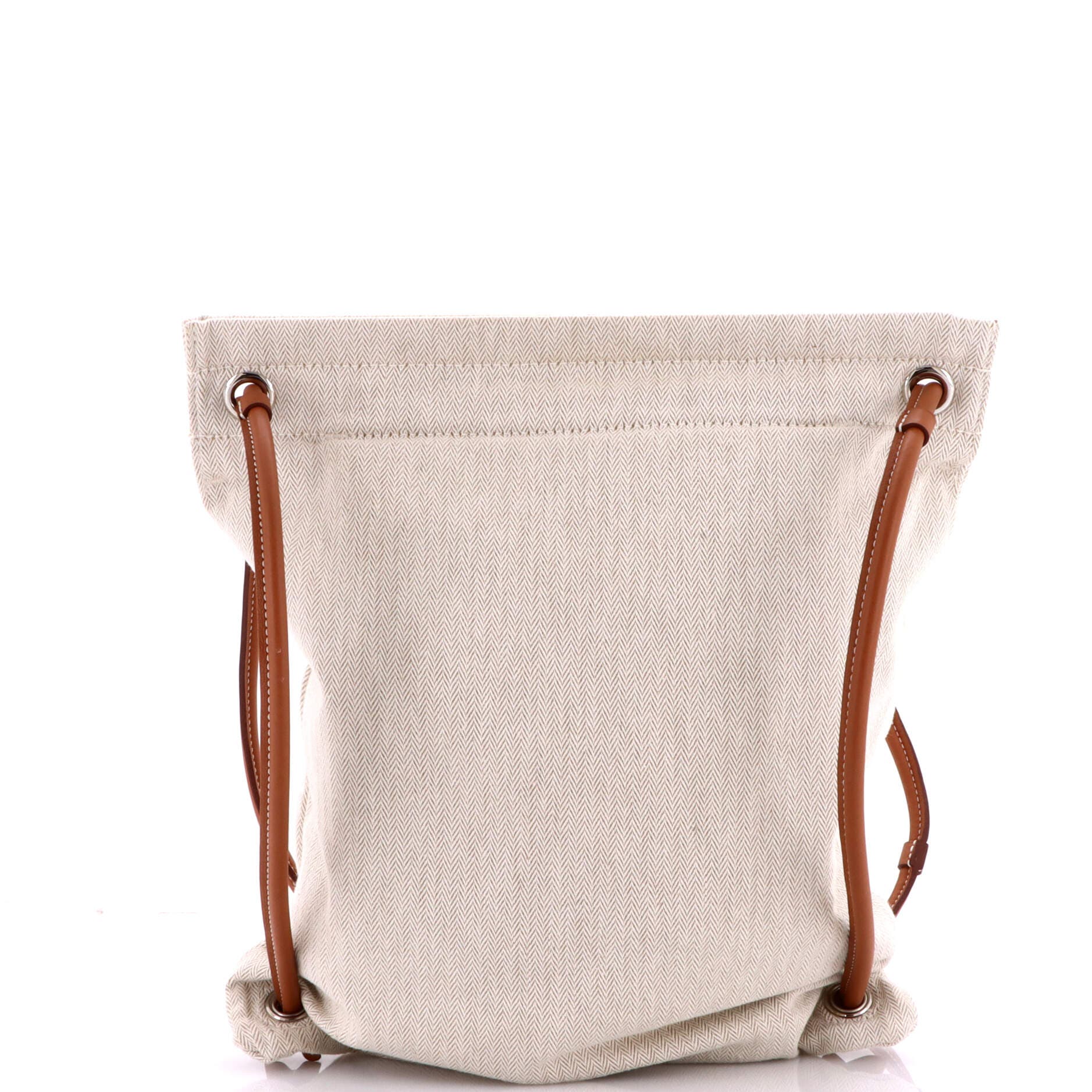 Pre-Owned Hermes Maline Bag Toile, Alternate, color, Ecru