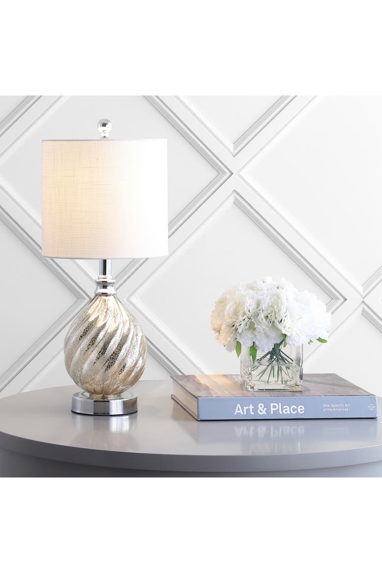 Lawrence Glass/Metal LED Table Lamp, Alternate, color, Mercury Silver