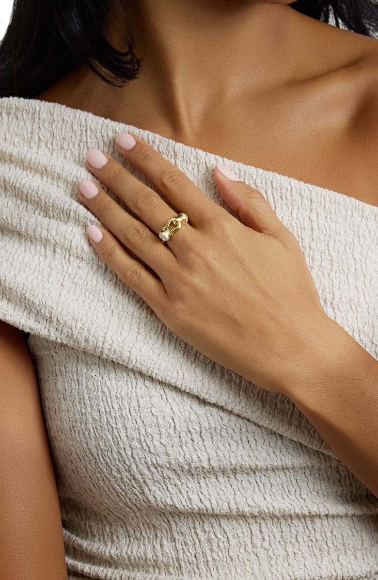 ATHRA LUXE La Liaison Horse Bit Ring, Alternate, color, 