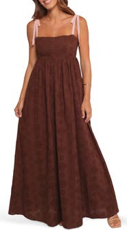 Petal & Pup Odessa Cotton Eyelet Maxi Dress
