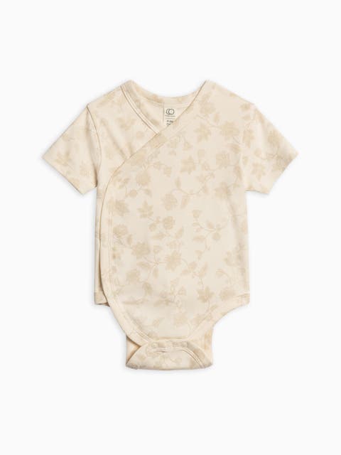 Organic Cotton Lark Short Sleeve Kimono Bodysuit (Baby)