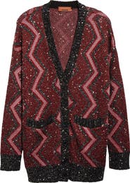 Missoni Sequin Metallic Zigzag Stripe Cardigan