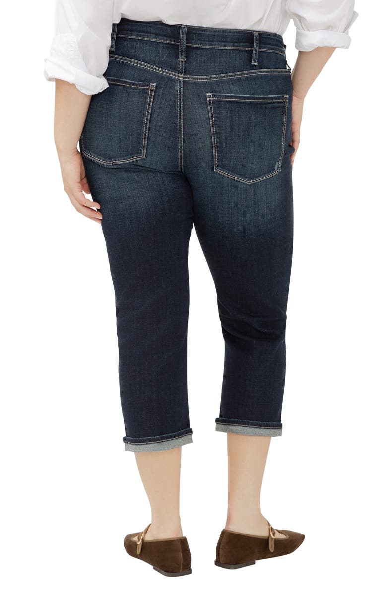 Silver Jeans Co. Avery Curvy High Waist Capri Jeans, Alternate, color, Indigo