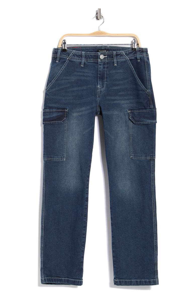Cargo Pocket Skinny Jeans, Main, color, DARK BEST RIDERS