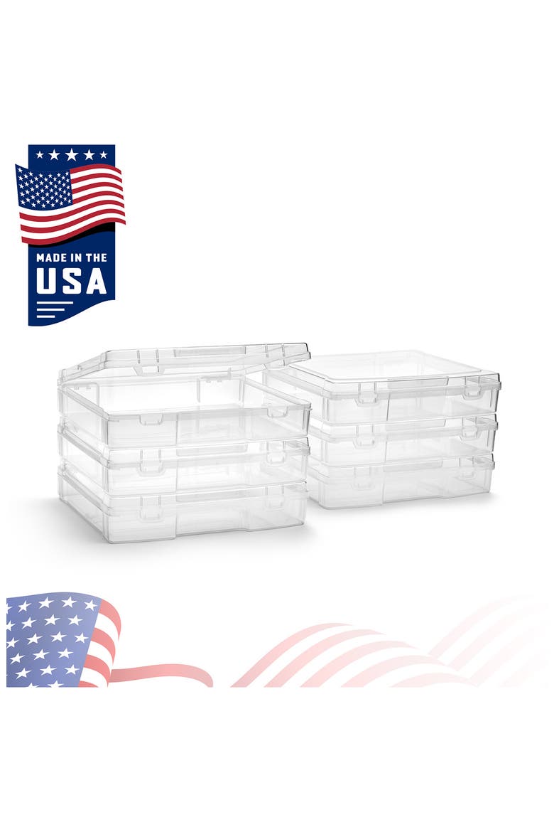 6-Pack Portable Project Case Set, Alternate, color, CLEAR