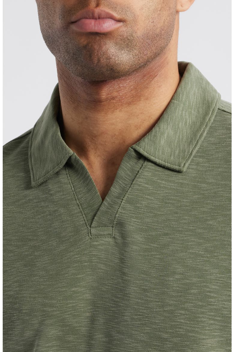 Vintage Slub Modal Blend Johnny Collar Polo, Alternate, color, OLIVE