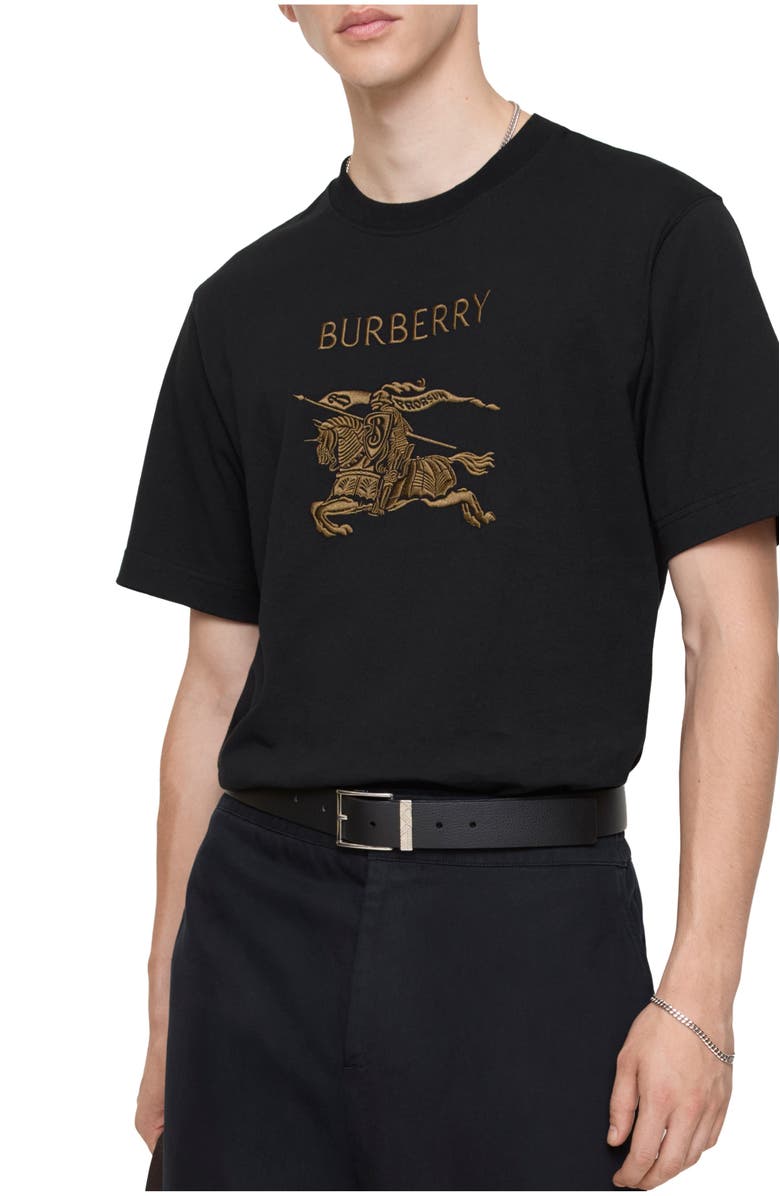 Burberry EKD Cotton T-shirt, Main, color, Black