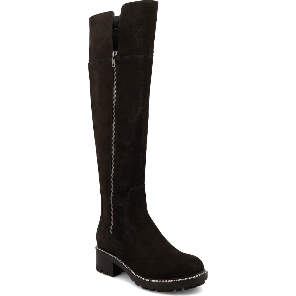 Mia Pike Over The Knee Boot In Black