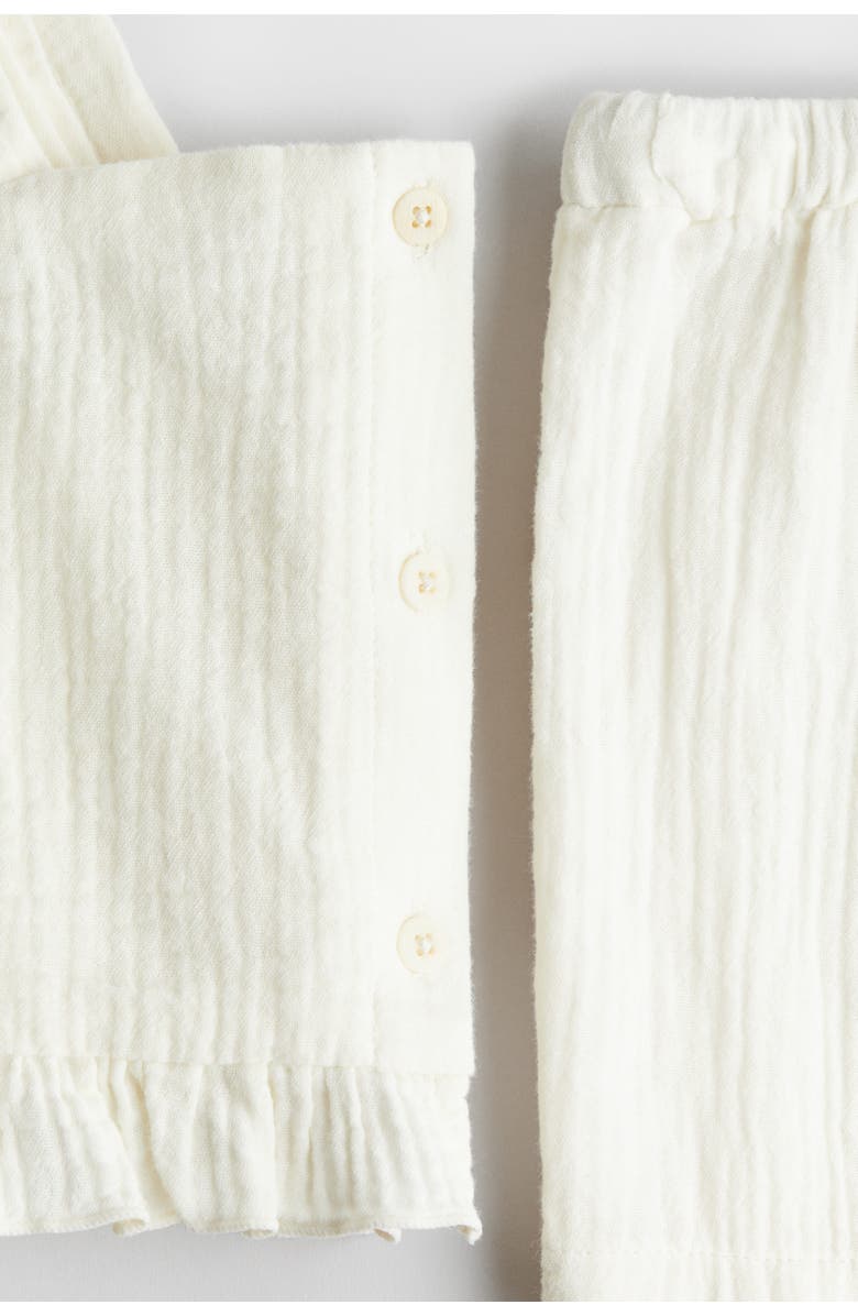 H&M 2-piece Muslin Set, Alternate, color, White
