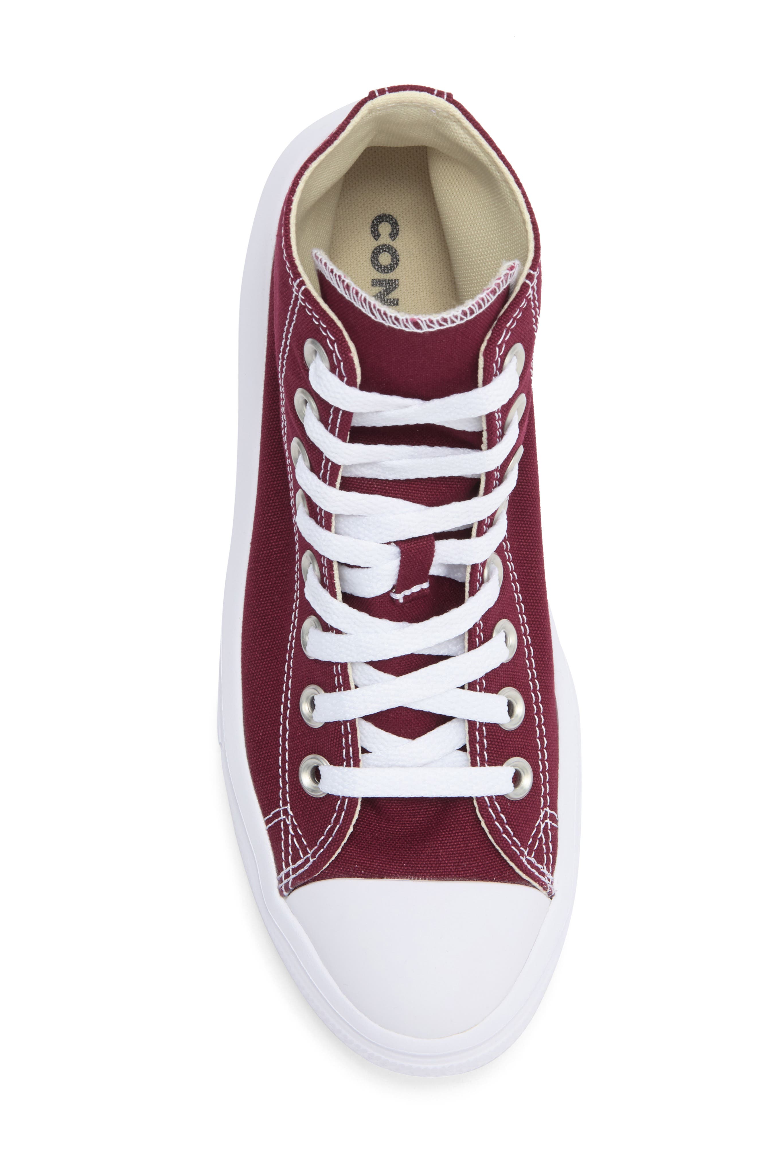 Converse Chuck Taylor<sup>®</sup> All Star<sup>®</sup> Move High Top Platform Sneaker, Alternate, color, Dark Beetroot/ White/ White