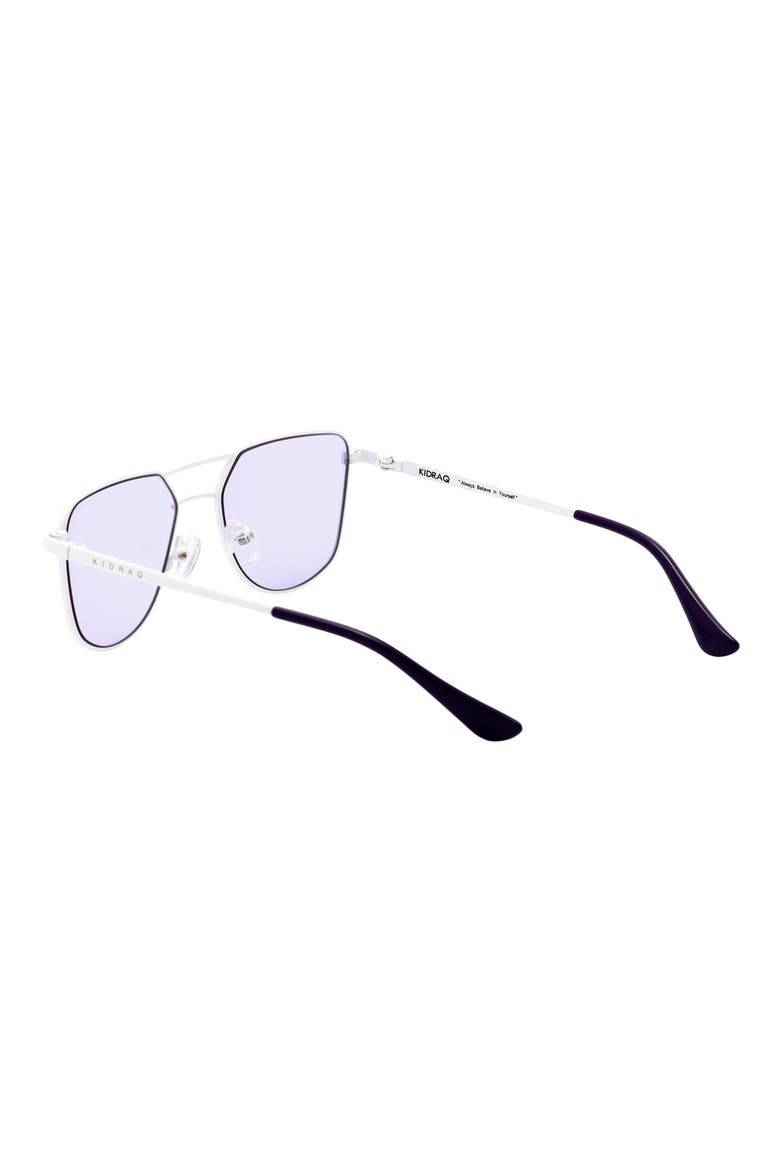 Kids' Hipster 48mm Polarized Sunglasses, Alternate, color, ROBOTIC WHITE