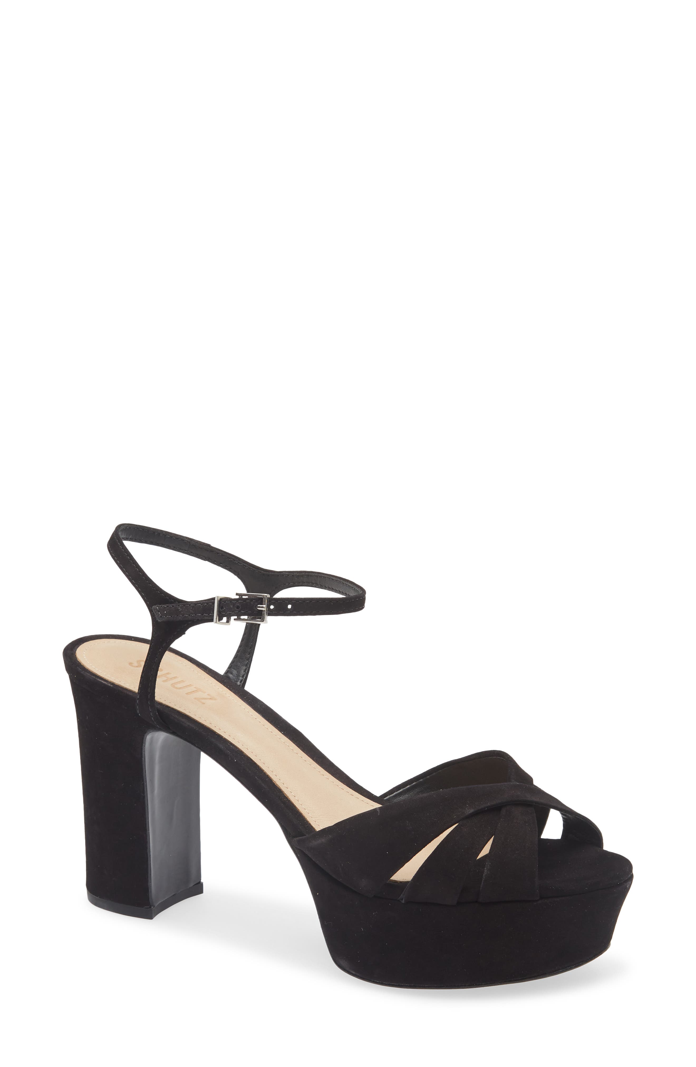 Schutz Keefa Platform Sandal, Main, color, Black