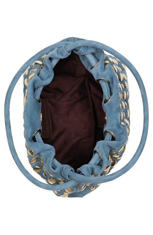 Jeffrey Campbell Lil-brat Leather Handbag In Blue Suede Gold