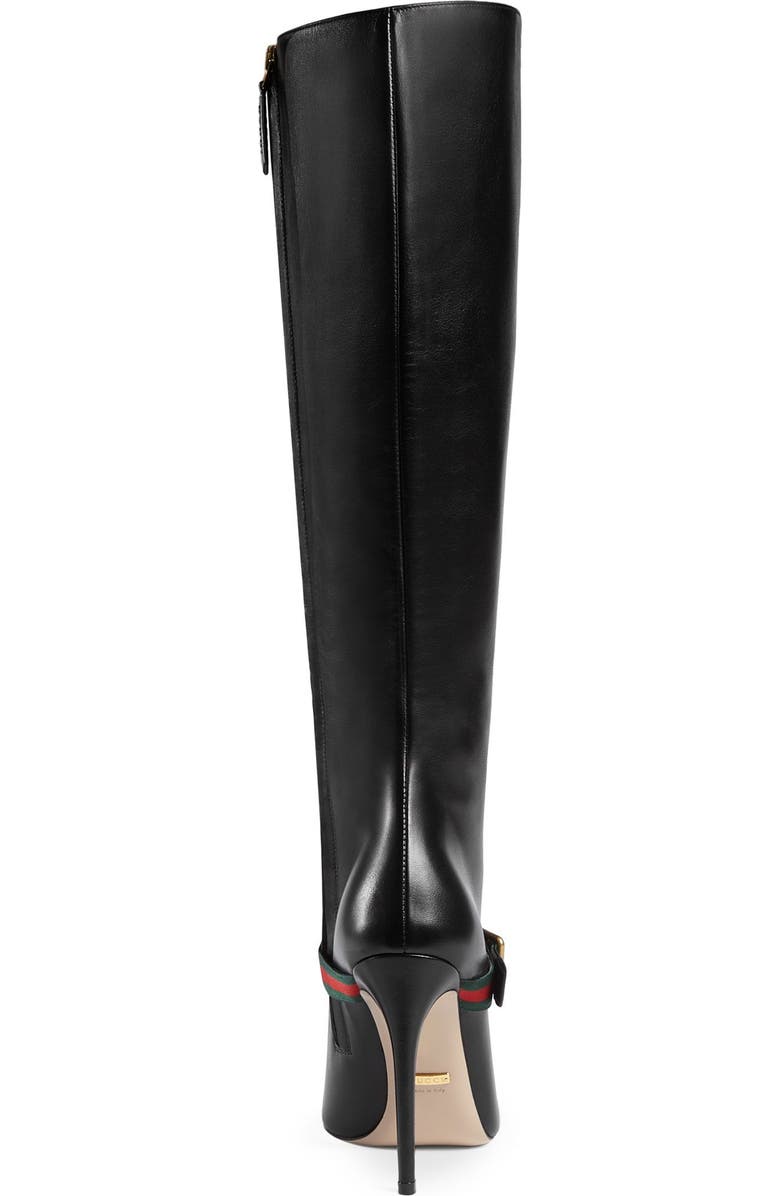 Gucci Sylvie Strap Tall Boot, Alternate, color,