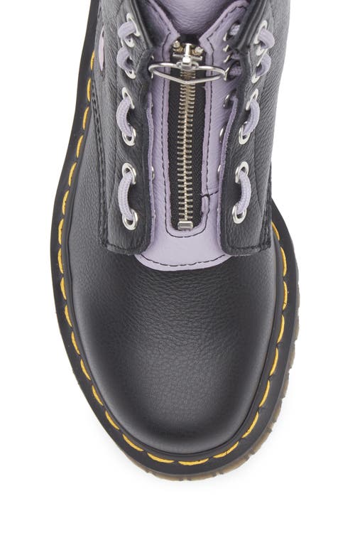 Dr. Martens 1460 Zip Heart Lug Sole Boot In Black