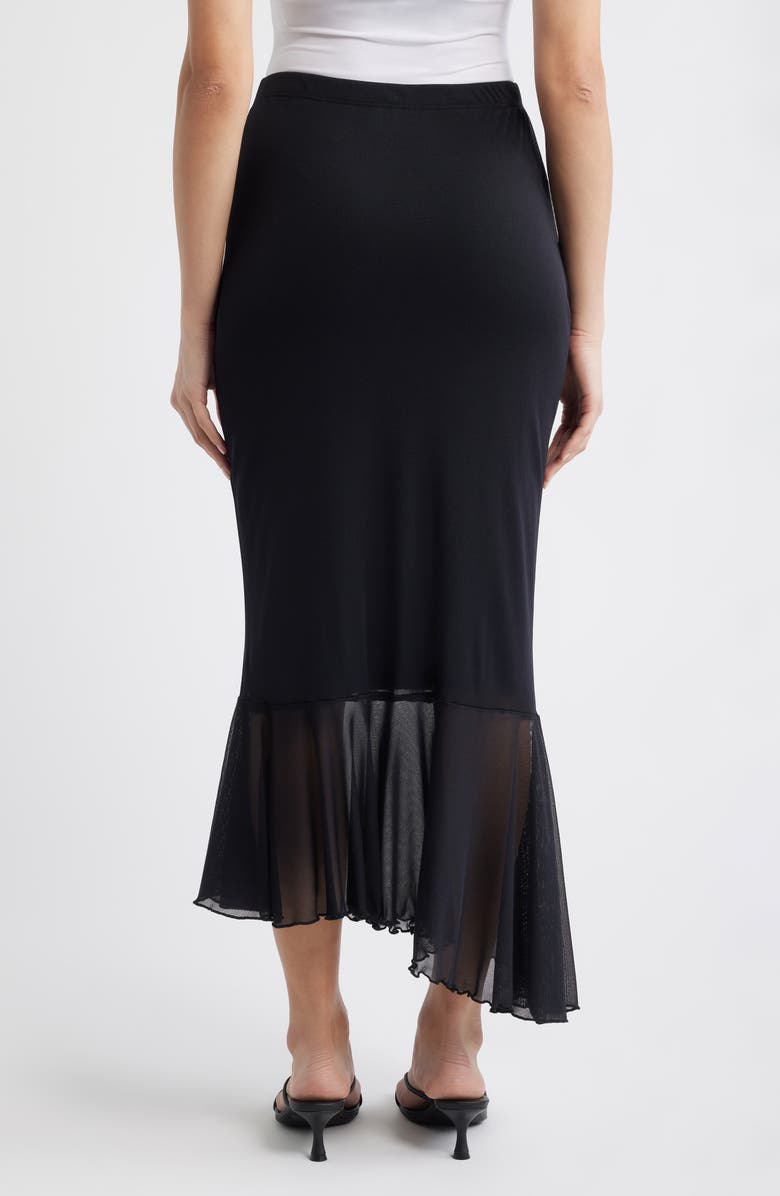 Loveappella Flounce Midi Skirt, Alternate, color, Black