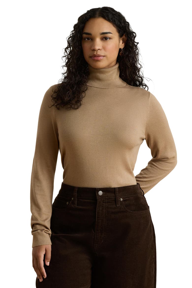 Turtleneck Sweater, Alternate, color, CAMEL BEIGE