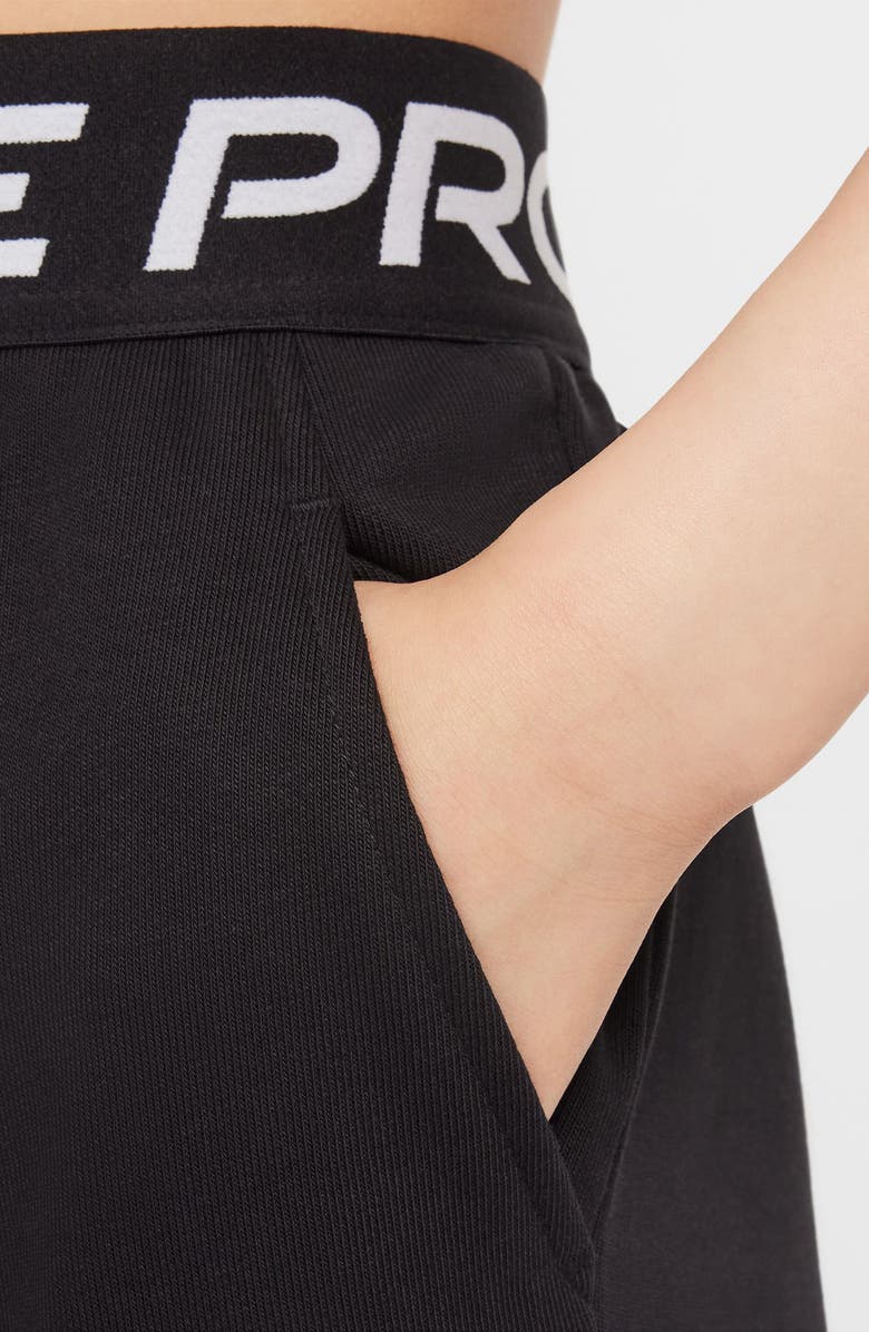 Nike Kids' Pro Fleece Elastic Waist Joggers, Alternate, color, Black/ Black/ Black/ White