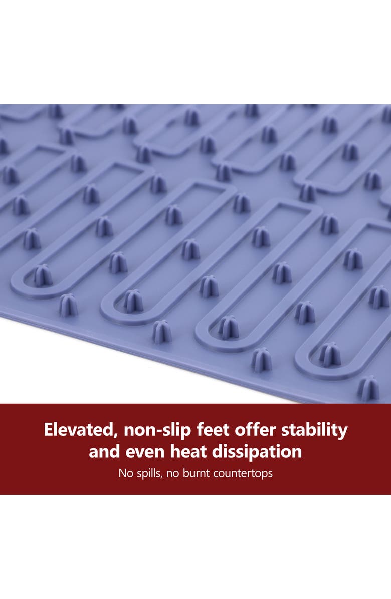 Megachef Silicone Warming Mat with Variable Temperature Settings & Digital Display, Alternate, color, Grey