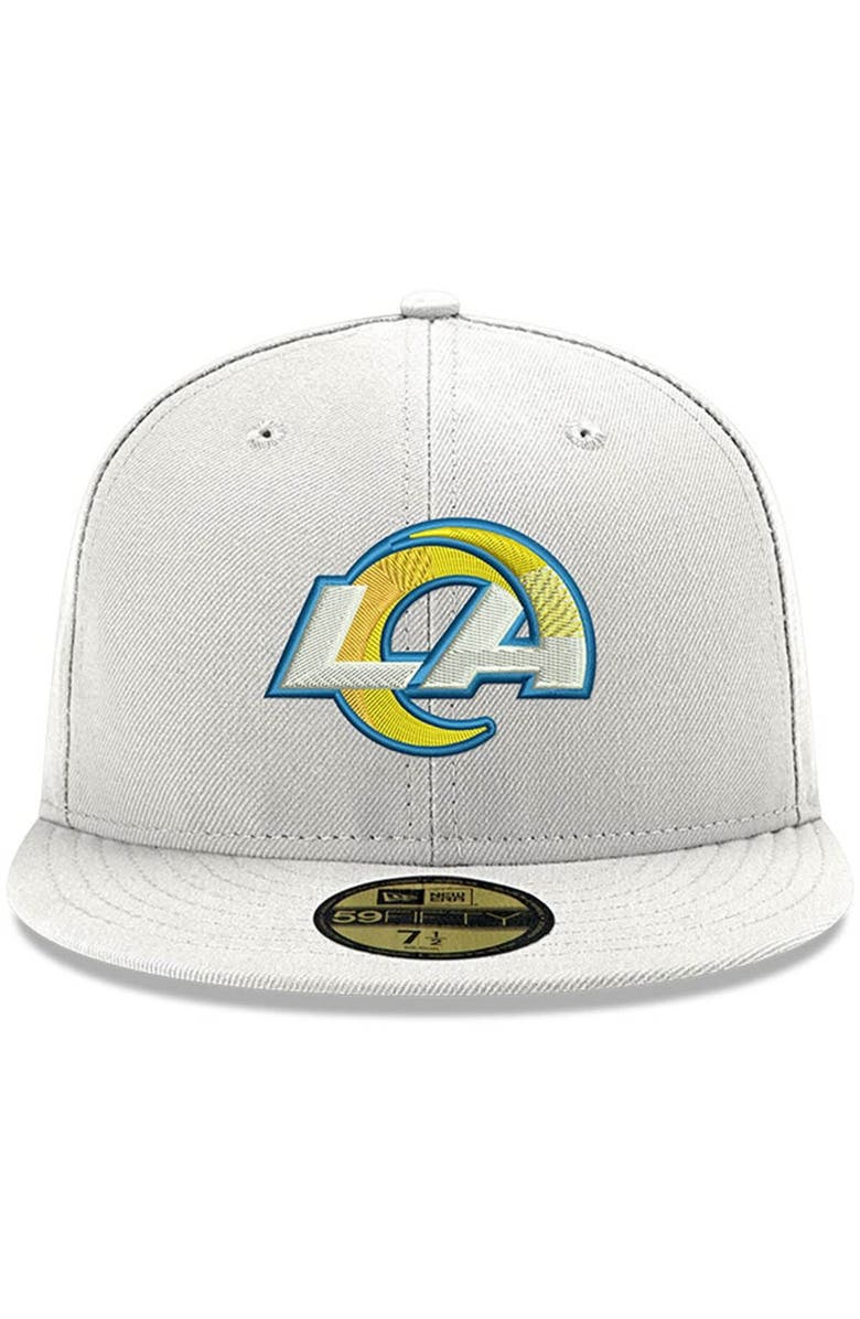 New Era Men's New Era White Los Angeles Rams Omaha 59FIFTY Fitted Hat, Alternate, color,