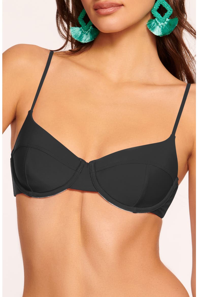 Mona Underwire Bikini Top, Main, color, BLACK