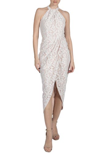 Julia Jordan Twist Neck Tulip Hem High-low Dress