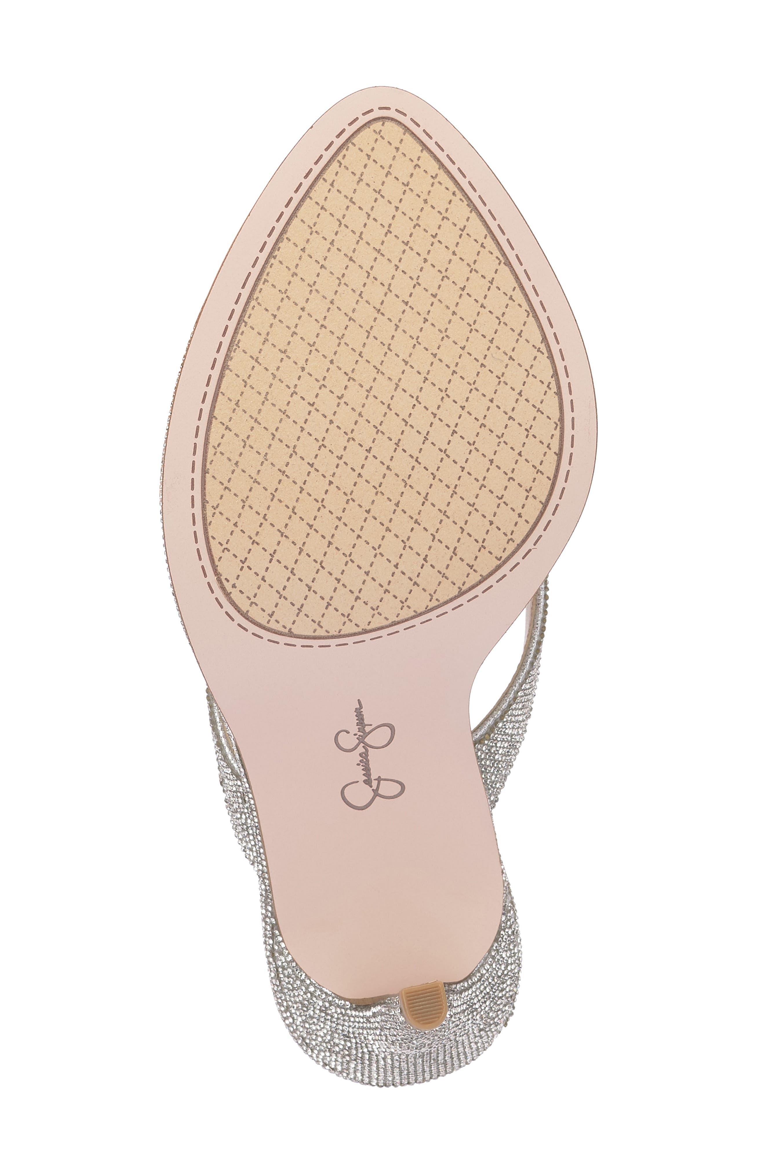 Jessica Simpson Pules Crystal Sandal, Alternate, color, Silver