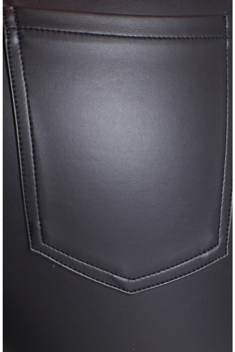 'Leatherette' Leggings, Alternate, color, BLACK