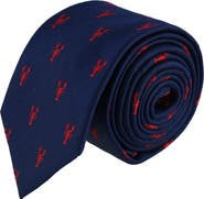 Trafalgar Stonington Lobster Novelty Silk Necktie