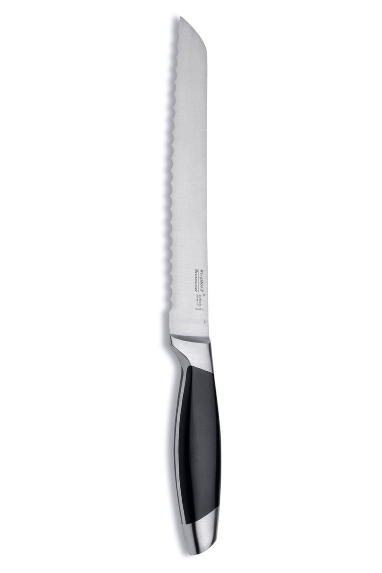 INTERNATIONAL Moon Serrated 8" Stainless Steel Bread Knife, Main, color, BLACK