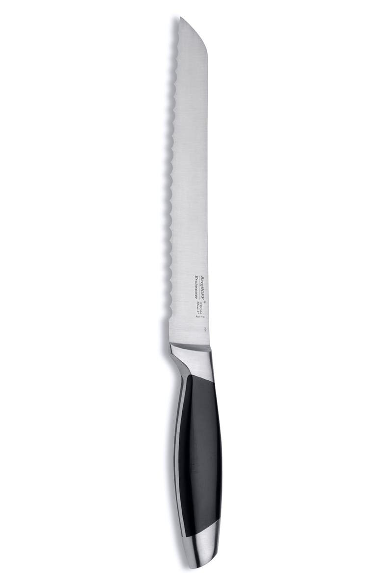 BergHOFF INTERNATIONAL Moon Serrated 8" Stainless Steel Bread Knife, Main, color, Black