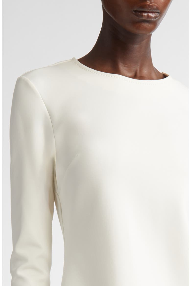 Bartolo Long Sleeve Jersey Sheath Dress, Alternate, color, WHITE