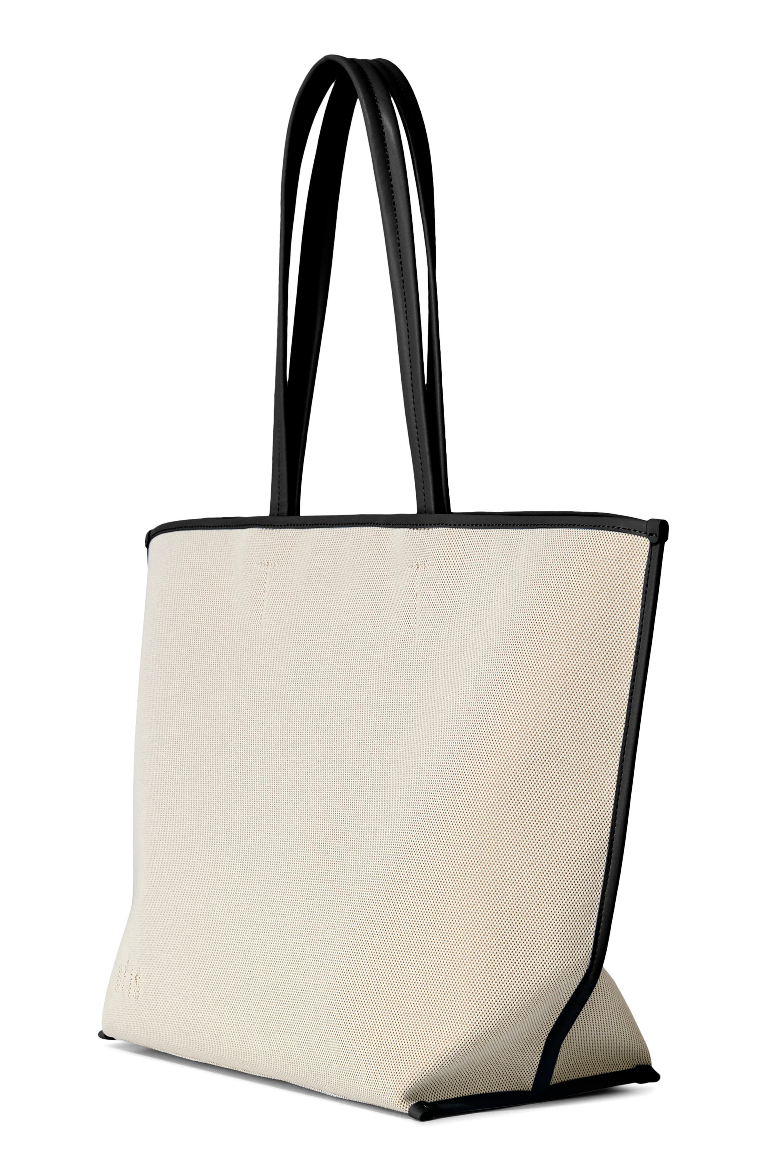 Béis The Canvas & Leather Tote, Alternate, color, Black