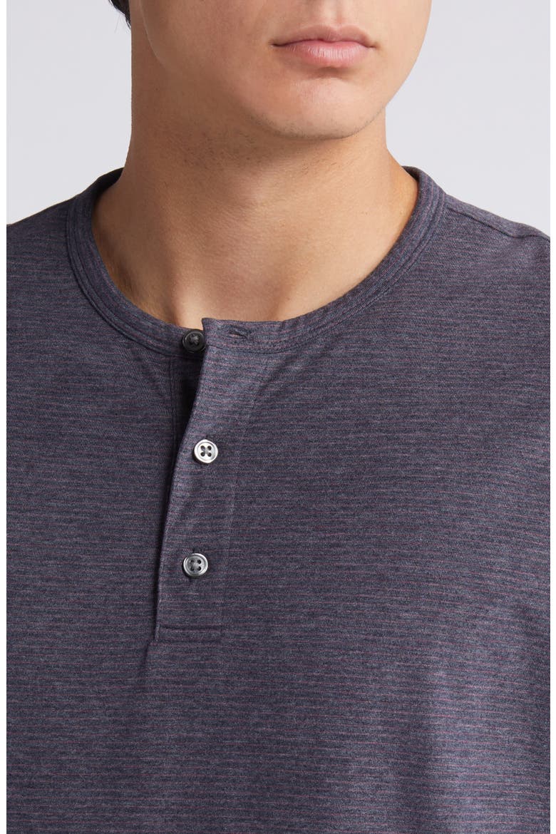 Mini Stripe Henley, Alternate, color, COASTAL/ LIGHT BLACK