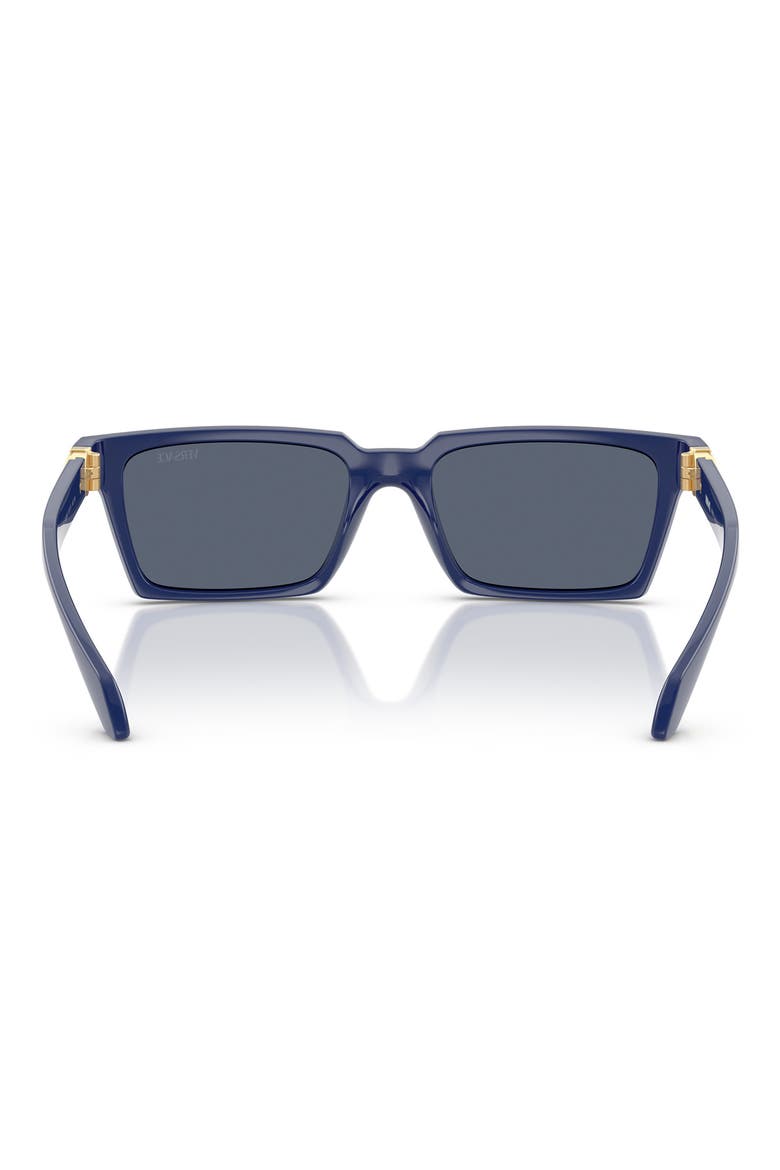 55mm Rectangular Sunglasses, Alternate, color, SOLID BLUE