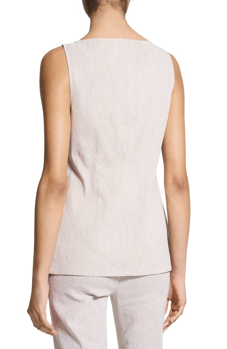 Theory Sleeveless Linen Blend Top, Alternate, color,
