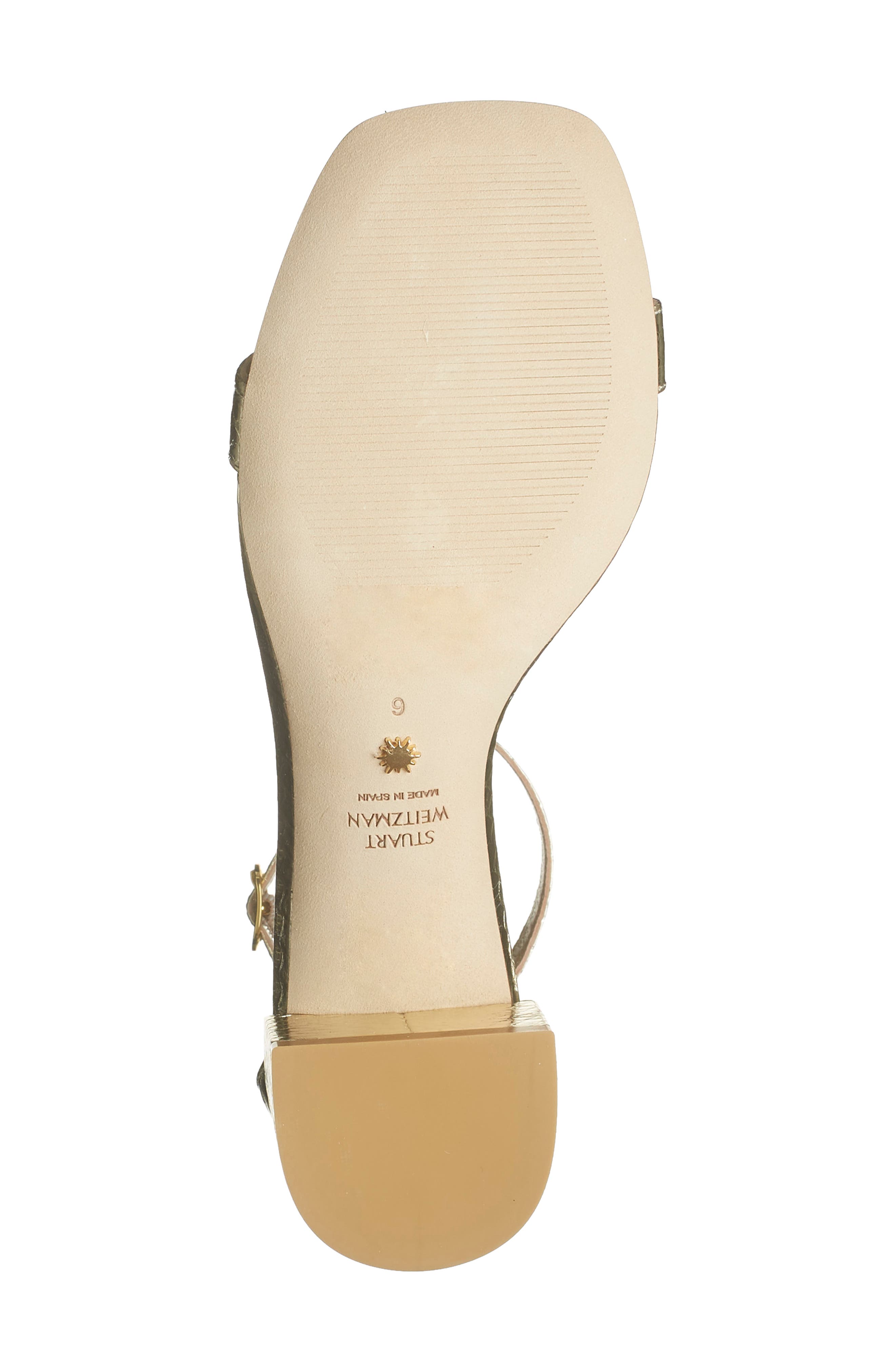 Stuart Weitzman Snakeskin Embossed Leather Sandal, Alternate, color, 