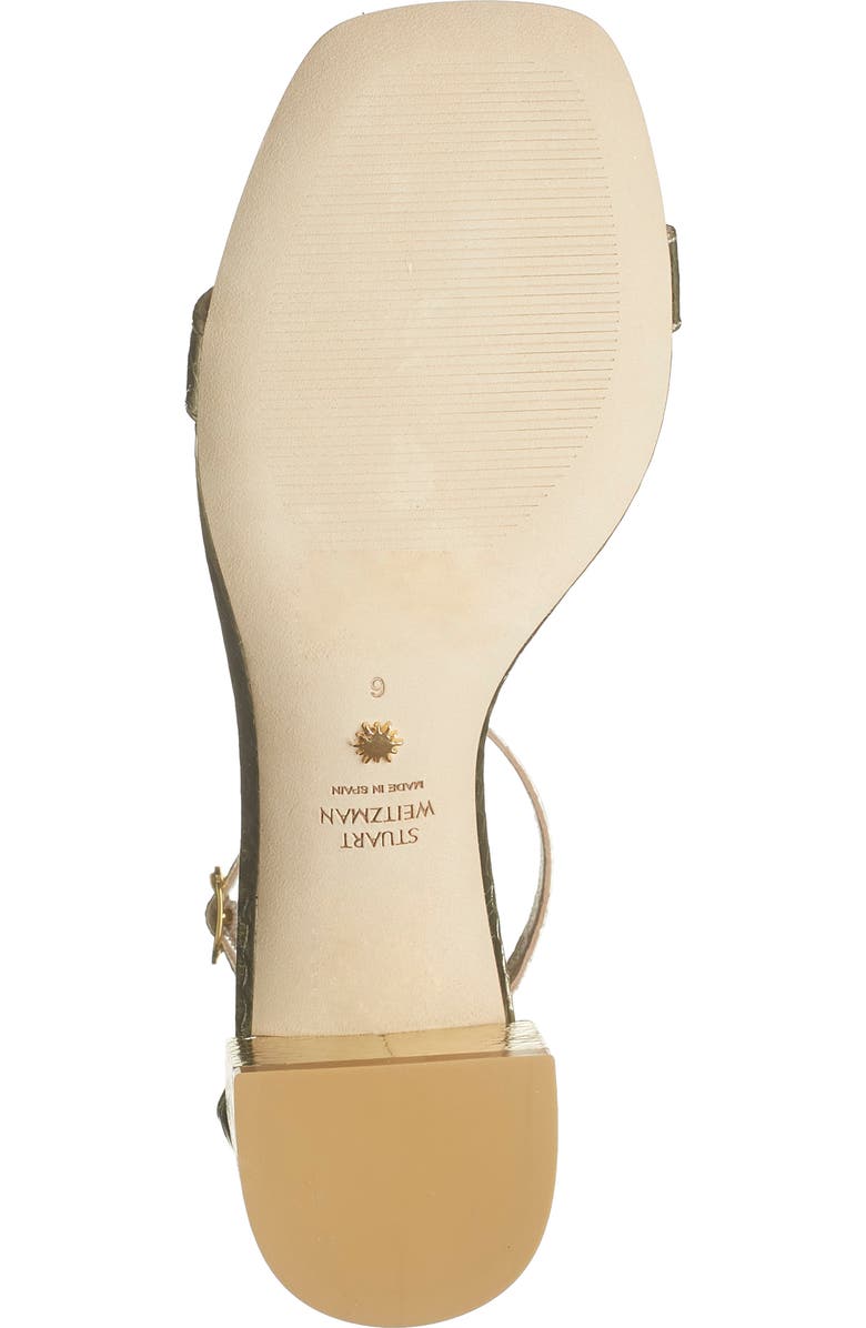 Stuart Weitzman Snakeskin Embossed Leather Sandal, Alternate, color,