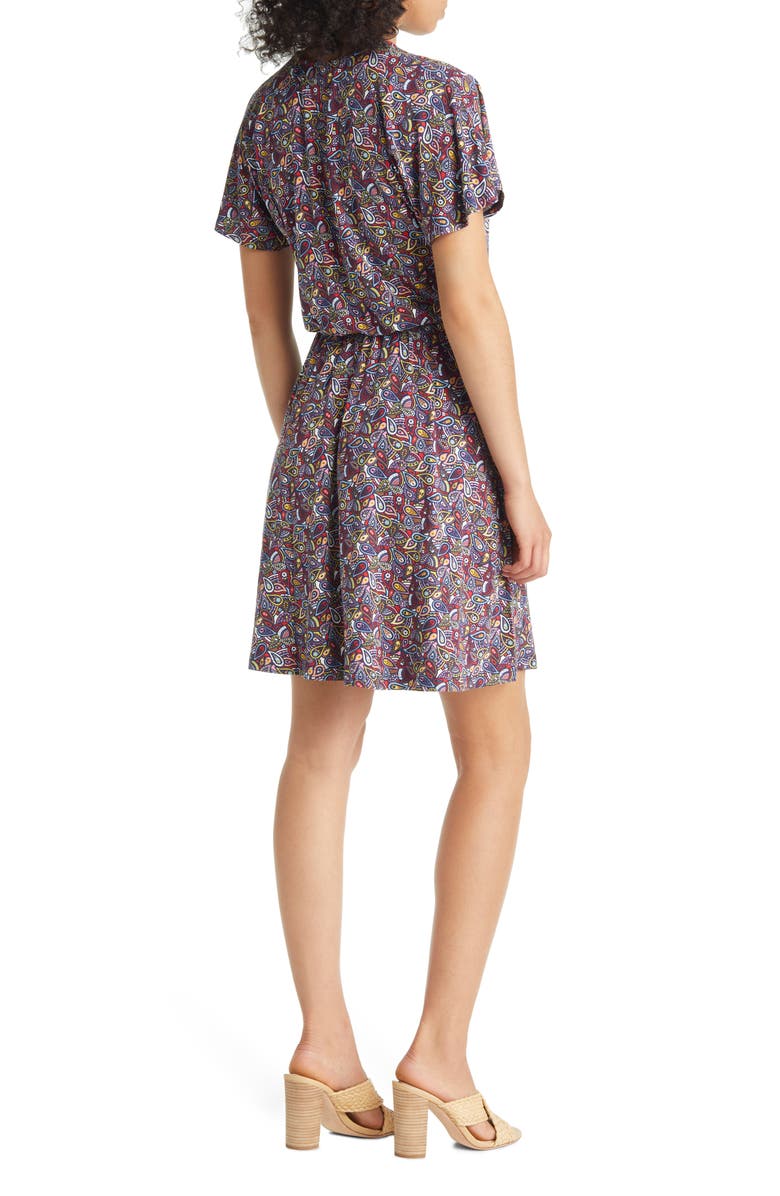 Boden Women's Paisley Print Flutter Sleeve Dress, Alternate, color, 