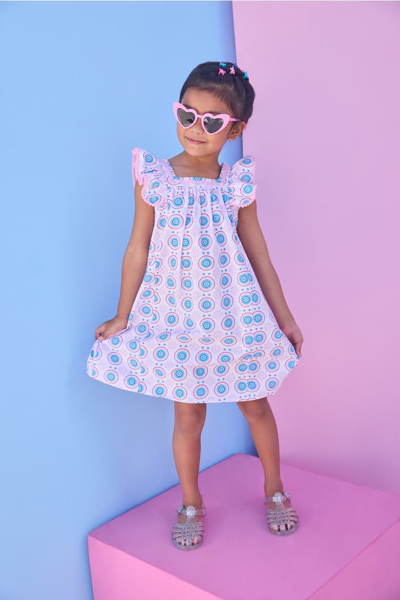 Kids' Ruffle Sleeve Victoria Dress, Alternate, color, Jaipur Pop