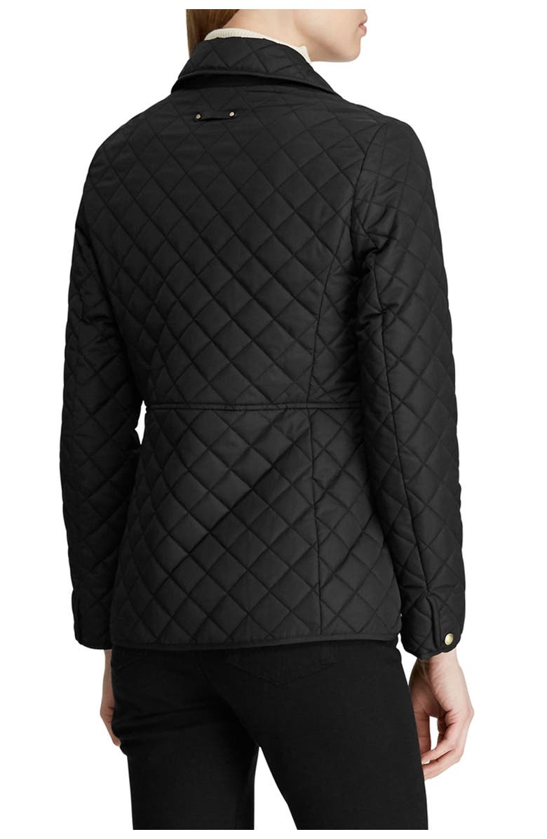 Lauren Ralph Lauren Snap Button Faux Leather Trim Quilted Jacket, Alternate, color,